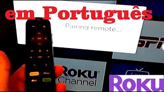 Como Emparelhar o Novo Controle Remoto ROKU com a TV Correção Não Conecta Sincronizar em Português [upl. by Aliahkim]