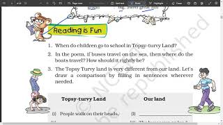 TOPSY TURVY LAND QUESTION ANSWERS  NCERTCBSE CLASS 5TH UNIT 7 EXCERCISE [upl. by Ashjian]