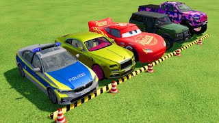 TRANSPORTING COLORFUL CARS AMBULANCE POLICE CARS FIRE TRUCK TRACTOR FARMING SIMULATOR 22 04 [upl. by Idnahr378]