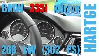 BMW 335i xDrive F30 Test Drive with HARTGE Engine Upgrade 80  200 kmh [upl. by Liauqram]