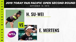 Hsieh SuWei vs Elise Mertens  2019 Osaka Second Round  WTA Highlights [upl. by Oslec173]