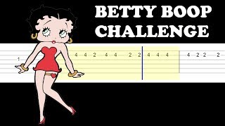 Betty Boop Challenge Tik Tok Easy Guitar Tabs Tutorial [upl. by Bubb]