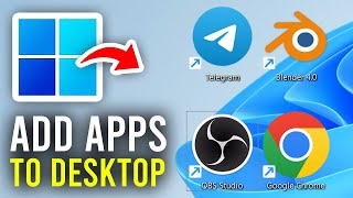 How To Add Apps On Desktop In Windows 11  Quick amp Easy Guide 2024 [upl. by Ecirtahs]