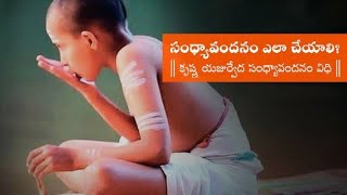 Krishna yejurveda sandhyavandanam vidhi  how to do sandhyavandanam [upl. by Bel]