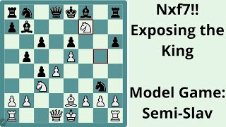 Learn Chess Openings Play d4 Crush SemiSlav Defense A Brilliant Knight Sacrifice To Attack Sharply [upl. by Ahseket282]