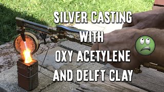 Casting Silver Thumb Fidget Ring With Oxy Acetylene and Delft Clay [upl. by Fillander]