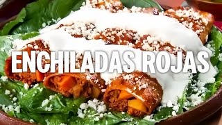 Aprende a PREPARAR ENCHILADAS ROJAS de QUESO muy FÁCIL [upl. by Leamaj]