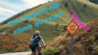 The Largest Hill Climb of the Year on the Flat Katy Trail Harder Than Snake Alley on RAGBRAI [upl. by Otrebilif]