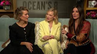 Sandra Bullock and Sarah Paulson explain why Cate Blanchett is the coolest Oceans 8 woman [upl. by Felske]