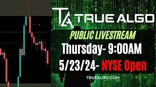 NYSE Live Stream Strategies to Beat Hindsight Traders with True Algo [upl. by Ennail789]