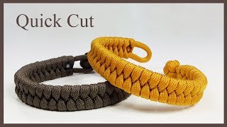 1 Strand Loop And Knot Rastaclat Style Fishtail Paracord Bracelet Quick Cut [upl. by Vories]