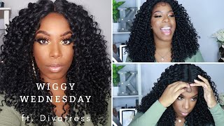 Natural Synthetic Wig🔥  Sensationnel Kinky Curly  Divatress  KIE RASHON [upl. by Ahsimrac]