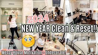 2024 NEW YEAR CLEAN WITH ME amp RESET  UnDecorating Mindset Chats amp Cleaning Motivation [upl. by Frants]