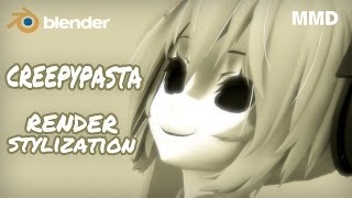 【MMD in Blender】Creepy render stylization Tutorial [upl. by Bajaj]