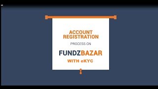 FundzBazar Account Registration Process Individual  with eKYC [upl. by Nevetse]