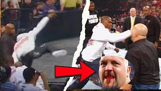 When Celebrities Attack WWE Wrestlers  Shocking WWE Celebrity Moments  Floyd Mayweather and More [upl. by Purity]