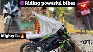 😈Riding powerful bikes Mighty R1🔥 😍Hayabusa delivery💥 TTF  tamil [upl. by Ancalin147]