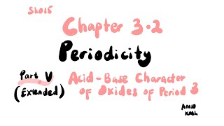 AcidBase Character of Oxides of Period 3  Chapter 32 Periodicity  Extended Part  SDS SK015 [upl. by Carter]