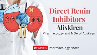 Direct Renin Inhibitors  Aliskiren pharmacology renininhibitors [upl. by Mayram]