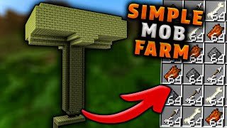 Easy 120 Mob Farm for Minecraft Bedrock EASIEST [upl. by Nannie]