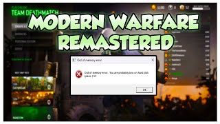 Out Of Memory Error Fix  Call Of Duty Modern Warfare Remastered Steam Safe Mode Method [upl. by Arrec]