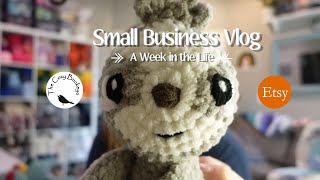 A DAY IN THE LIFE AS A SMALL BUSINESS OWNER  STUDIO VLOG 013  PACKING ETSY ORDERS [upl. by Prue277]