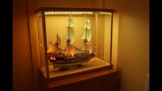 Revell 172 pirate ship display case  cheap and easy to make [upl. by Ddej]