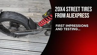 Testing 20x4 Ebike street tires from AliExpress [upl. by Ainesell]