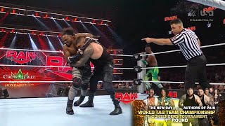 New Day Vs Authors Of Pain  No 1 Contenders Tag Team Qualifying match Raw Oct 21 2024 [upl. by Durnan144]