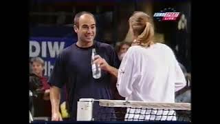 Stuttgart indoor 1999 2R Agassi vs Philippoussis [upl. by Christoper]