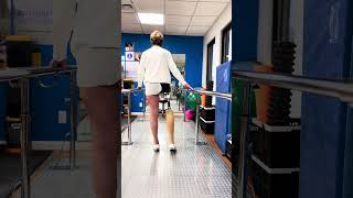 Diane a Hip Disarticulation Amputee walks with Prosthesis [upl. by Kcirtap]