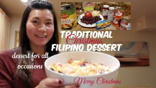 Filipino Fruit Salad with Shredded Young Coconut Buko amp Fresh Fruits  Roselyn Gabayeron [upl. by Cerveny243]