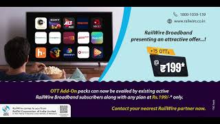 Railwire Broadband Updated Plans Details  New Plans with 15 OTT Subscription Details [upl. by Conlan]