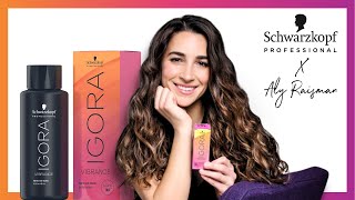 Get Aly Raismans Lived In Brunette Hair Color with IGORA VIBRANCE [upl. by Levania]