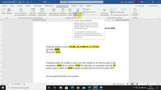 Combinación por correspondencia Word  Excel [upl. by Aihceyt]