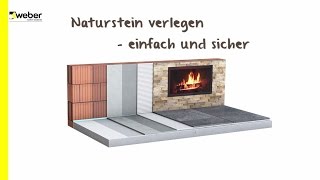 Natursteinverlegung an Wand und Boden einfachampsicher [upl. by Llerrah636]