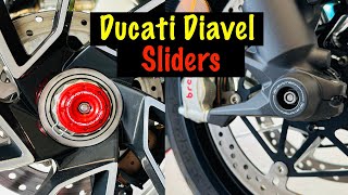 Ducati Diavel V4  Evotech Performance Rear AxleFork Sliders  Spindle Bobbins  Installation [upl. by Yahsal257]