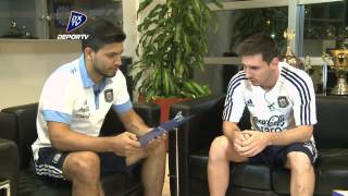 KUN AGUERO ENTREVISTA A MESSI DEPORTVMUNDO LEO [upl. by Emiatej]