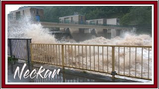 Wilder Neckar  Hochwasser 2024 Esslingen am Neckar  4K [upl. by Anaujat]