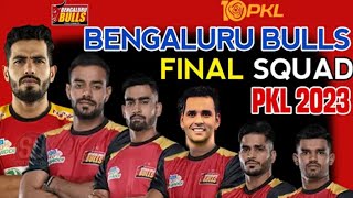 Bengaluru Bulls Final Squad After PKL 10 Auction  Bengaluru bulls Total Players List 2023 kannada [upl. by Denten20]