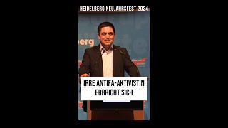 Irre AntifaAktivistin erbricht sich auf unseren AfDStand in Heidelberg [upl. by Hildegard251]