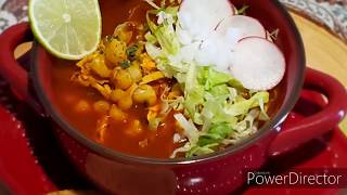 POZOLE ROJO DE POLLO SUPER FÁCIL [upl. by Ced]