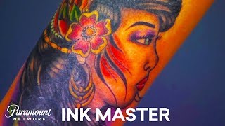 Tattoo Nightmares Caliente Cover Up  Ink Master [upl. by Sidalg339]