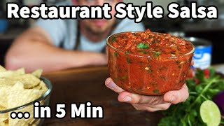 5 Minute Restaurant Style Salsa Recipe [upl. by Bohrer]