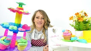 Wir kneten Cupcakes aus Knete Video für Mädchen [upl. by Alin]