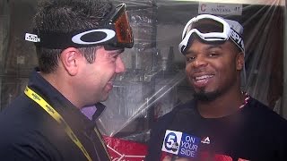 Rajai Davis after Indians win [upl. by Louls]