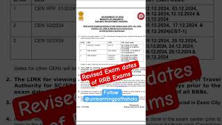 Revised exam dates of RRB Exams rrb rrbje rrbntpc rrbalp ssc ssccgl sscchsl [upl. by Ignatius]