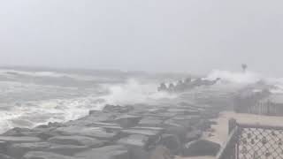 Major Storm Surge Flooding in Manasquan New Jersey Oct 27 2018 [upl. by Lemon825]