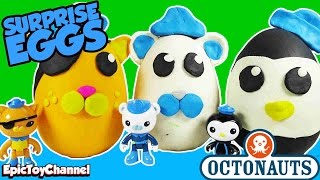 OCTONAUTS Disney Junior Giant SURPRISE EGGS Play Doh Surprise Eggs an Octonauts Toy VIdeo [upl. by Sherer674]