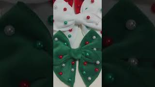 Christmas Hair Bows  Hannah Rose Vintage Boutique christmas [upl. by Nireil]